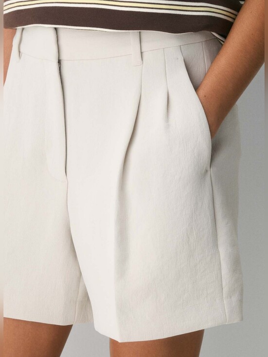 Wilfred Pants - Aritzia Wilfred Effortless High-rise Crepette  Short Size 0 In Metropolis Taupe